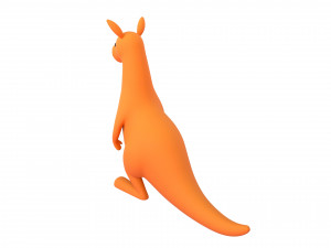 cartoon kangaroo 3D Model