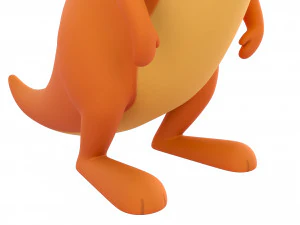 canguro de dibujos animados Modelo 3D