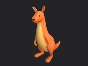canguro de dibujos animados Modelo 3D