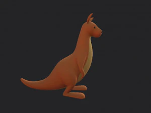 canguro de dibujos animados Modelo 3D
