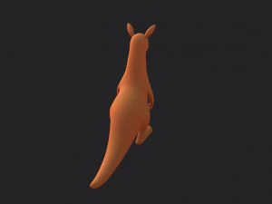 canguro de dibujos animados Modelo 3D