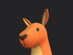 canguro de dibujos animados Modelo 3D