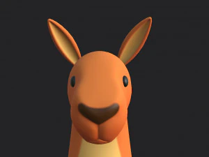 canguro de dibujos animados Modelo 3D