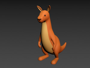 cartoon kangaroo 3D Model