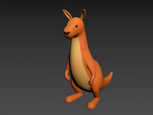 canguro de dibujos animados Modelo 3D