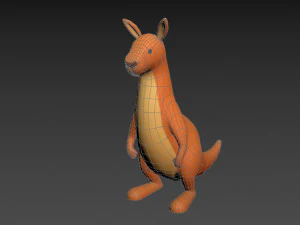 canguro de dibujos animados Modelo 3D