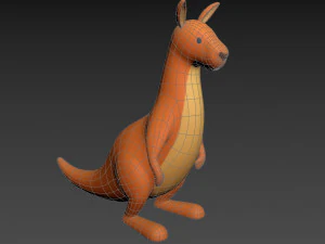 canguro de dibujos animados Modelo 3D