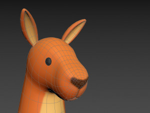 cartoon kangaroo 3D Model