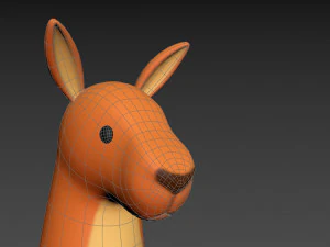 canguro de dibujos animados Modelo 3D
