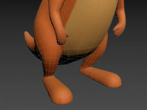 canguro de dibujos animados Modelo 3D