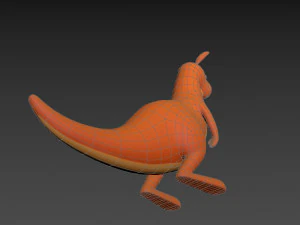 canguro de dibujos animados Modelo 3D