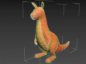 canguro de dibujos animados Modelo 3D