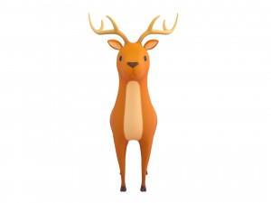 cartoon deer Modello 3D