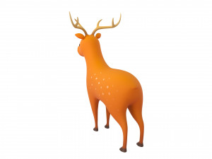 cartoon deer Modello 3D