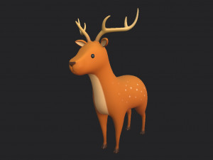 cartoon deer Modello 3D