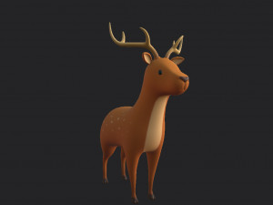 cartoon deer Modello 3D