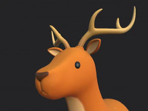 rysunkowy jeleń Model 3D