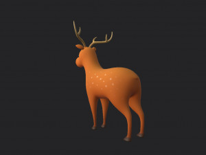 cartoon deer Modello 3D