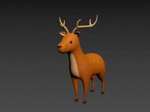 cartoon deer Modello 3D
