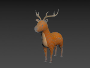 cartoon deer Modello 3D