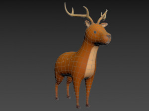 cartoon deer Modello 3D
