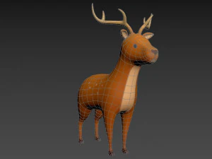 rysunkowy jeleń Model 3D