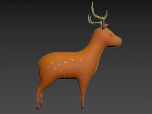 rysunkowy jeleń Model 3D