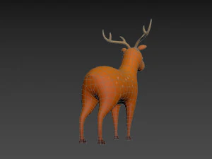 rysunkowy jeleń Model 3D