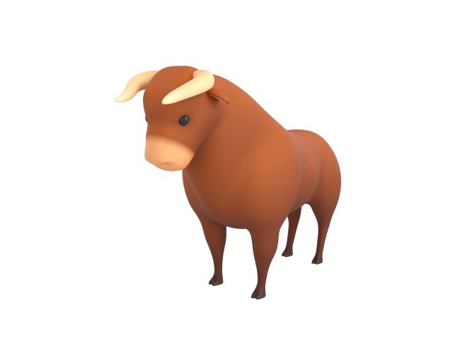 cartoon bull 3D Model .c4d .max .obj .3ds .fbx .stl .blend 