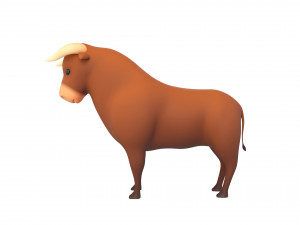 cartoon bull 3D Model