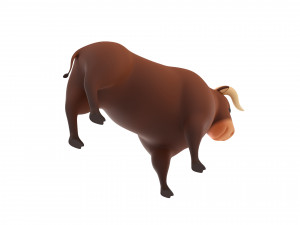 cartoon bull 3D Model