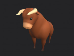 cartoon bull 3D Model