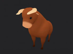 cartoon bull 3D Model