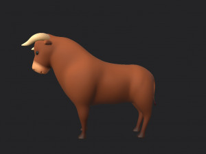 cartoon bull 3D Model