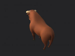 cartoon bull 3D Model