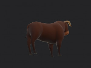 cartoon bull 3D Model