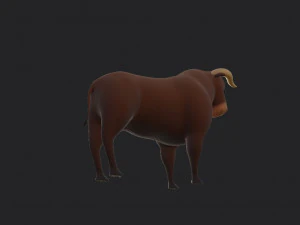 cartoon bull 3D Model