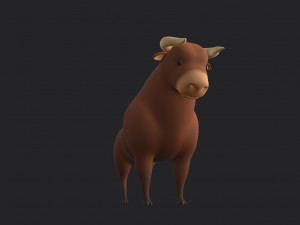 cartoon bull 3D Model