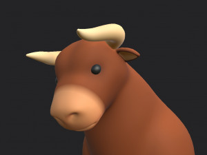 cartoon bull 3D Model