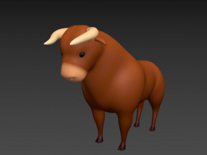 cartoon bull 3D Model