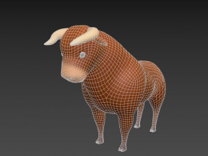 cartoon bull 3D Model