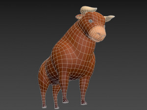 cartoon bull 3D Model