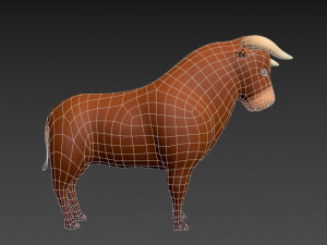 cartoon bull 3D Model
