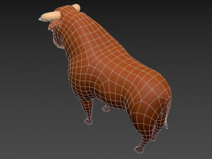 cartoon bull 3D Model