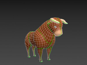 cartoon bull 3D Model