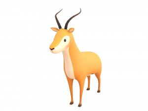 cartoon antelope 3D मॉडल