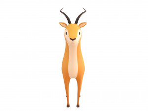 cartoon antelope 3D 모델