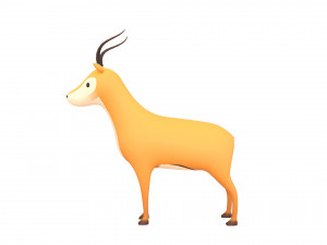 cartoon antelope 3D 모델
