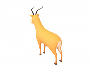 cartoon antelope 3D 모델