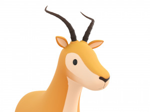 cartoon antelope 3D 모델